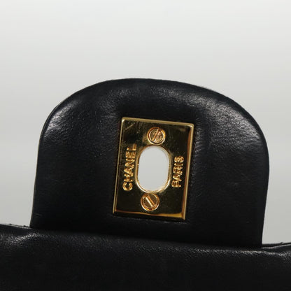 CHANEL Matelasse 25 Chain Valentine Limited Bag Lamb Skin Black CC 103226A