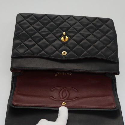 CHANEL Matelasse 25 Chain Valentine Limited Bag Lamb Skin Black CC 103226A