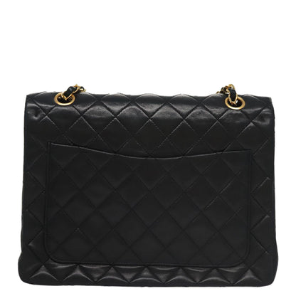 CHANEL Matelasse 25 Chain Valentine Limited Bag Lamb Skin Black CC 103226A