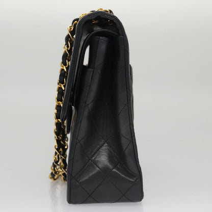 CHANEL Matelasse 25 Chain Valentine Limited Bag Lamb Skin Black CC 103226A