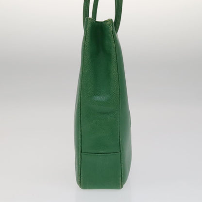 CHANEL Tote Bag Caviar Skin Green Gold CC 104248
