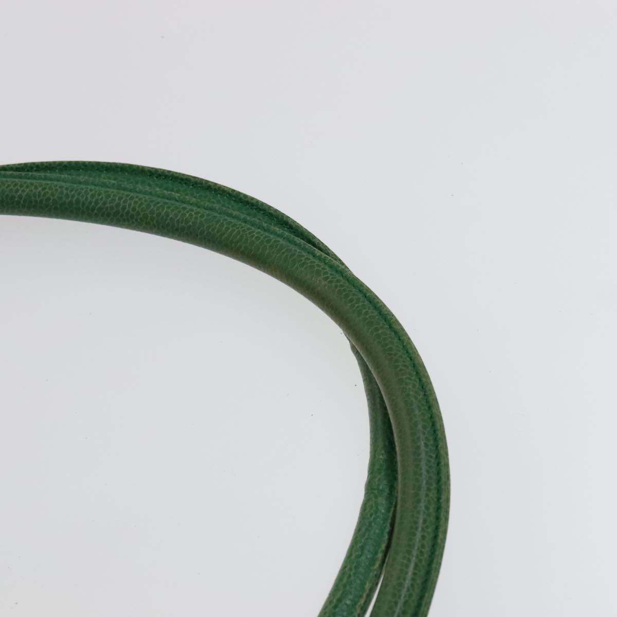 CHANEL Tote Bag Caviar Skin Green Gold CC 104248