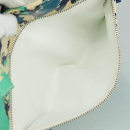 CHANEL Flower Tote Bag patent Light green CC 104343