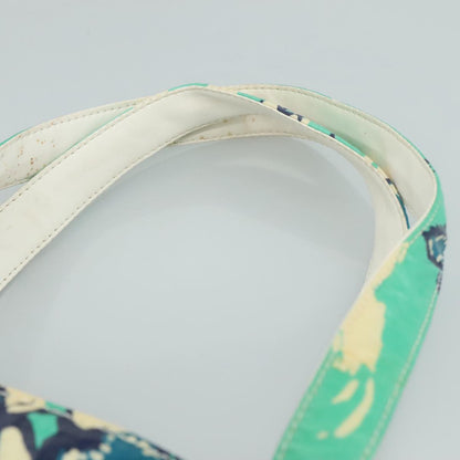 CHANEL Flower Tote Bag patent Light green CC 104343