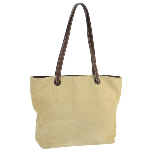 CHANEL COCO Mark Tote Bag Canvas Beige CC 104584