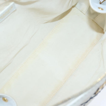 CHANEL Matelasse Wild Stitch Tote Bag Leather White CC 104614