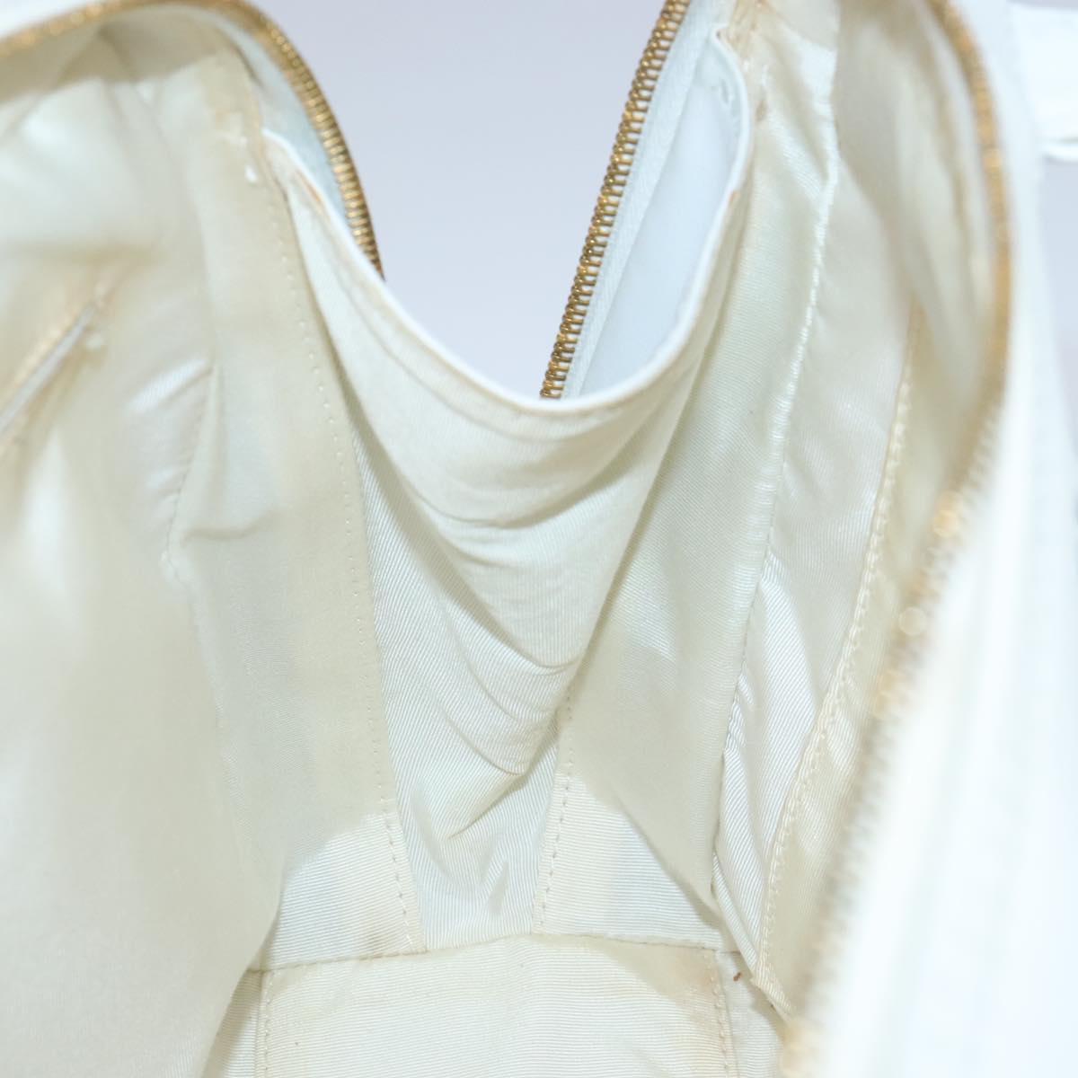 CHANEL Matelasse Wild Stitch Tote Bag Leather White CC 104614