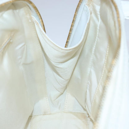 CHANEL Matelasse Wild Stitch Tote Bag Leather White CC 104614