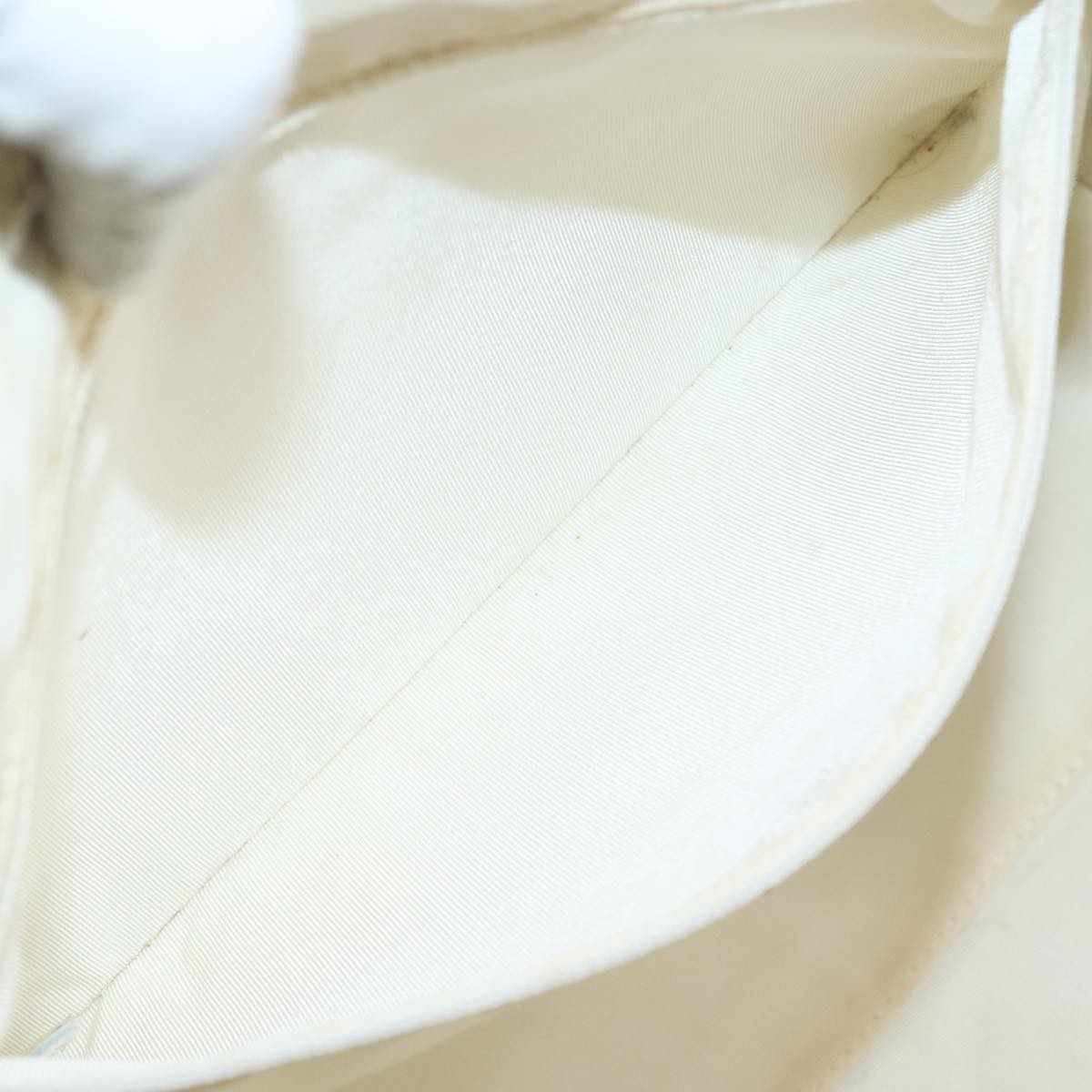 CHANEL Matelasse Wild Stitch Tote Bag Leather White CC 104614