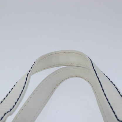 CHANEL Matelasse Wild Stitch Tote Bag Leather White CC 104614
