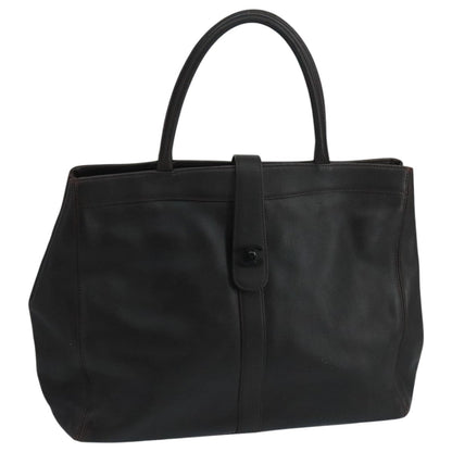 CHANEL Tote Bag Leather Brown CC 104647