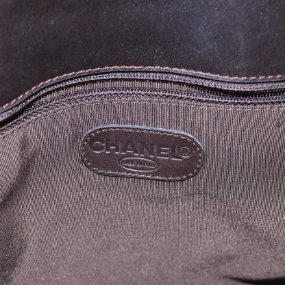 CHANEL Tote Bag Leather Brown CC 104647
