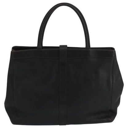 CHANEL Tote Bag Leather Brown CC 104647