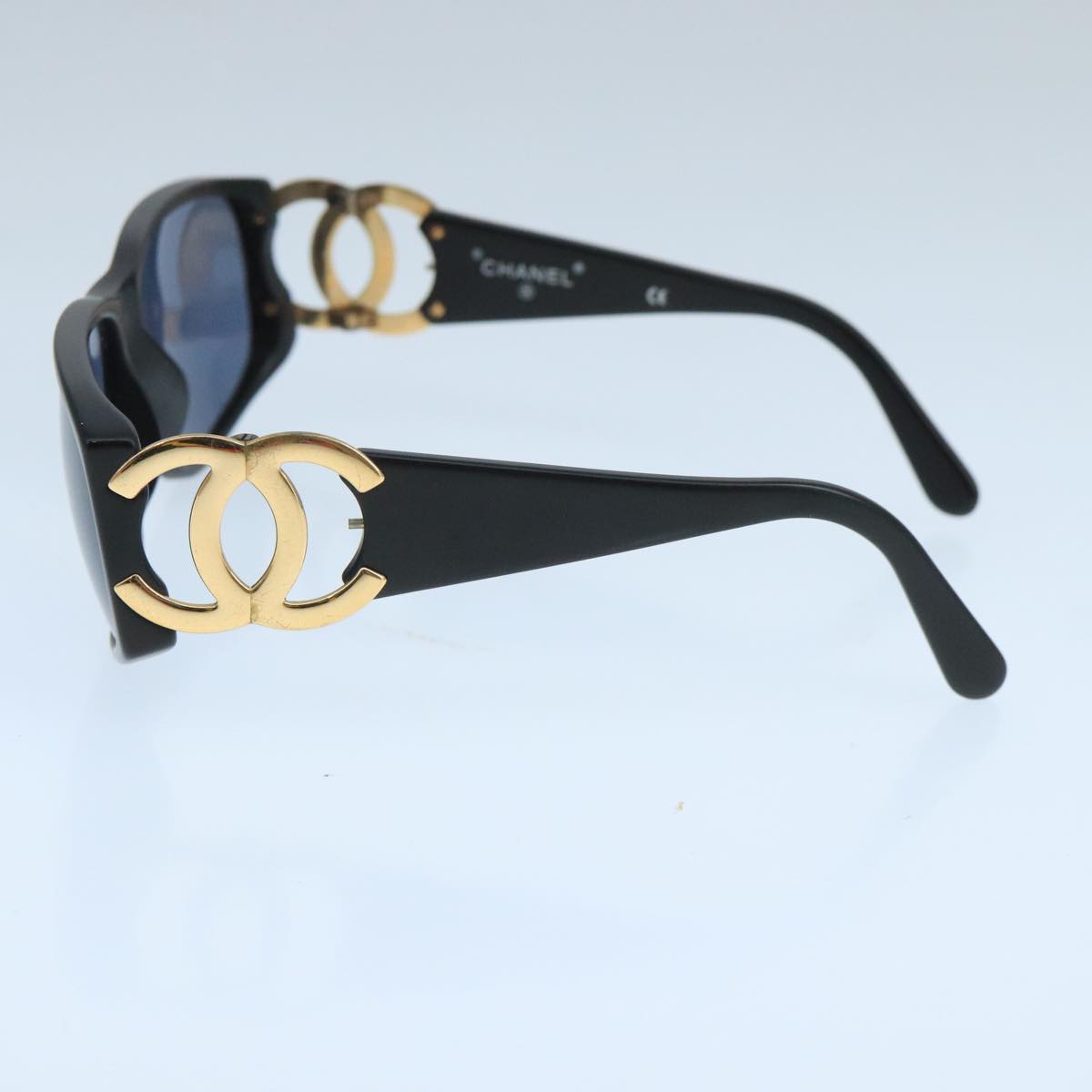 CHANEL Sunglasses plastic Black CC 104686