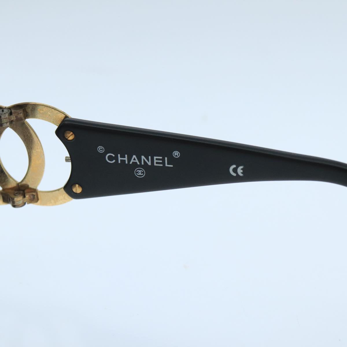 CHANEL Sunglasses plastic Black CC 104686
