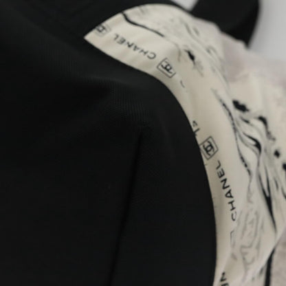 CHANEL Chanel sports Tote Bag Nylon White Black CC 104702