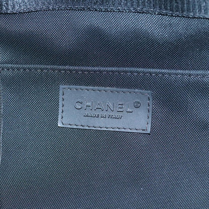 CHANEL Chanel sports Tote Bag Nylon White Black CC 104702