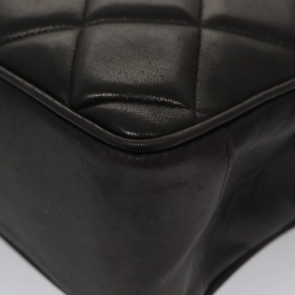 CHANEL Matelasse Tote Bag Lamb Skin Black CC 104982