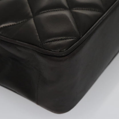 CHANEL Matelasse Tote Bag Lamb Skin Black CC 104982