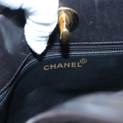 CHANEL Matelasse Tote Bag Lamb Skin Black CC 104982
