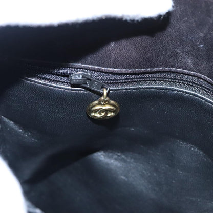 CHANEL Matelasse Tote Bag Lamb Skin Black CC 104982