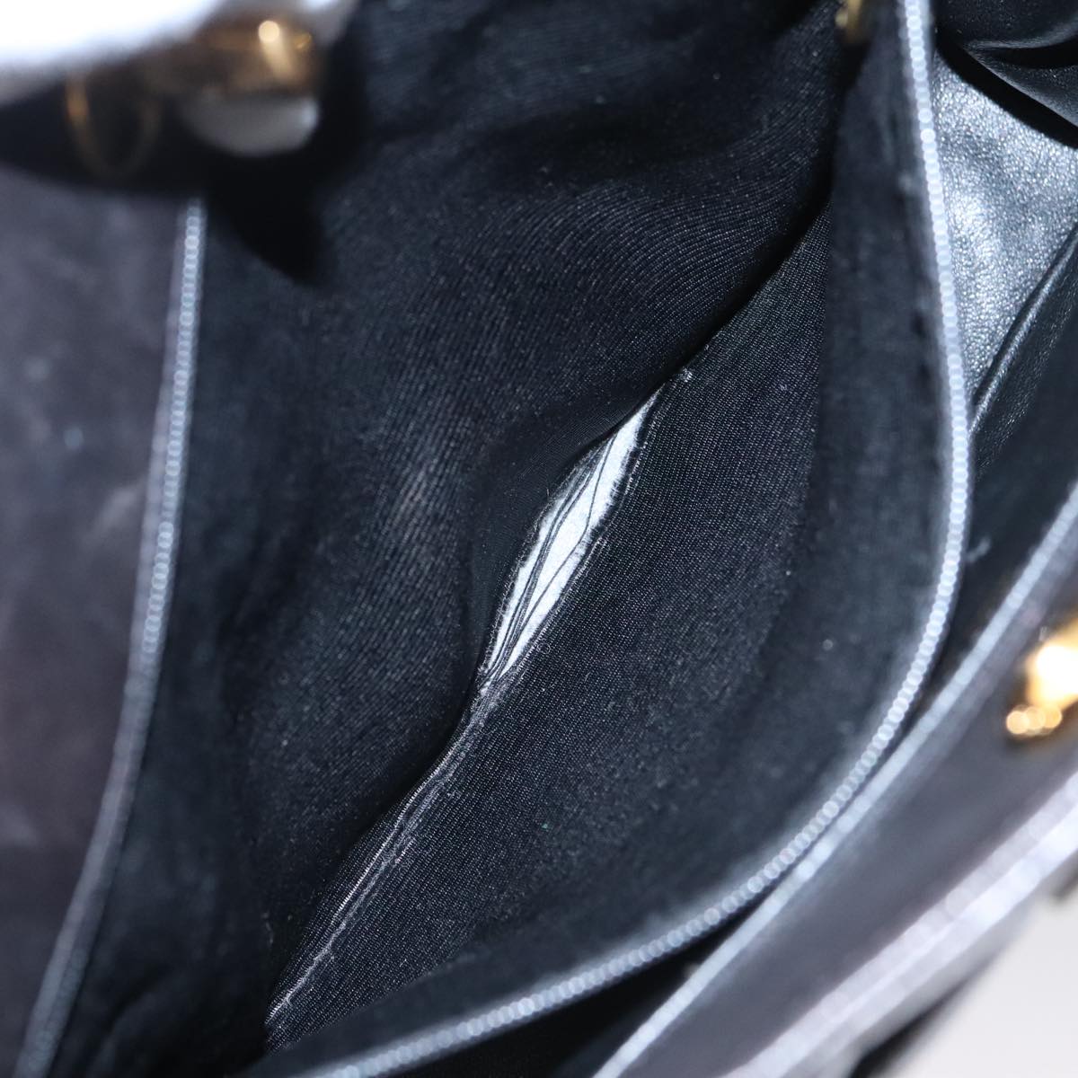 CHANEL Matelasse Tote Bag Lamb Skin Black CC 104982