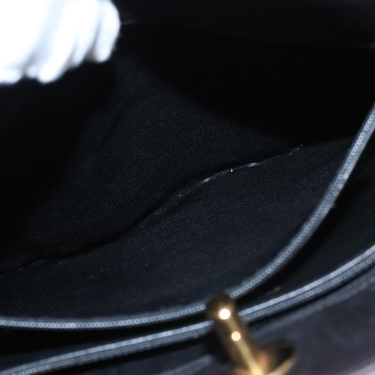 CHANEL Matelasse Tote Bag Lamb Skin Black CC 104982