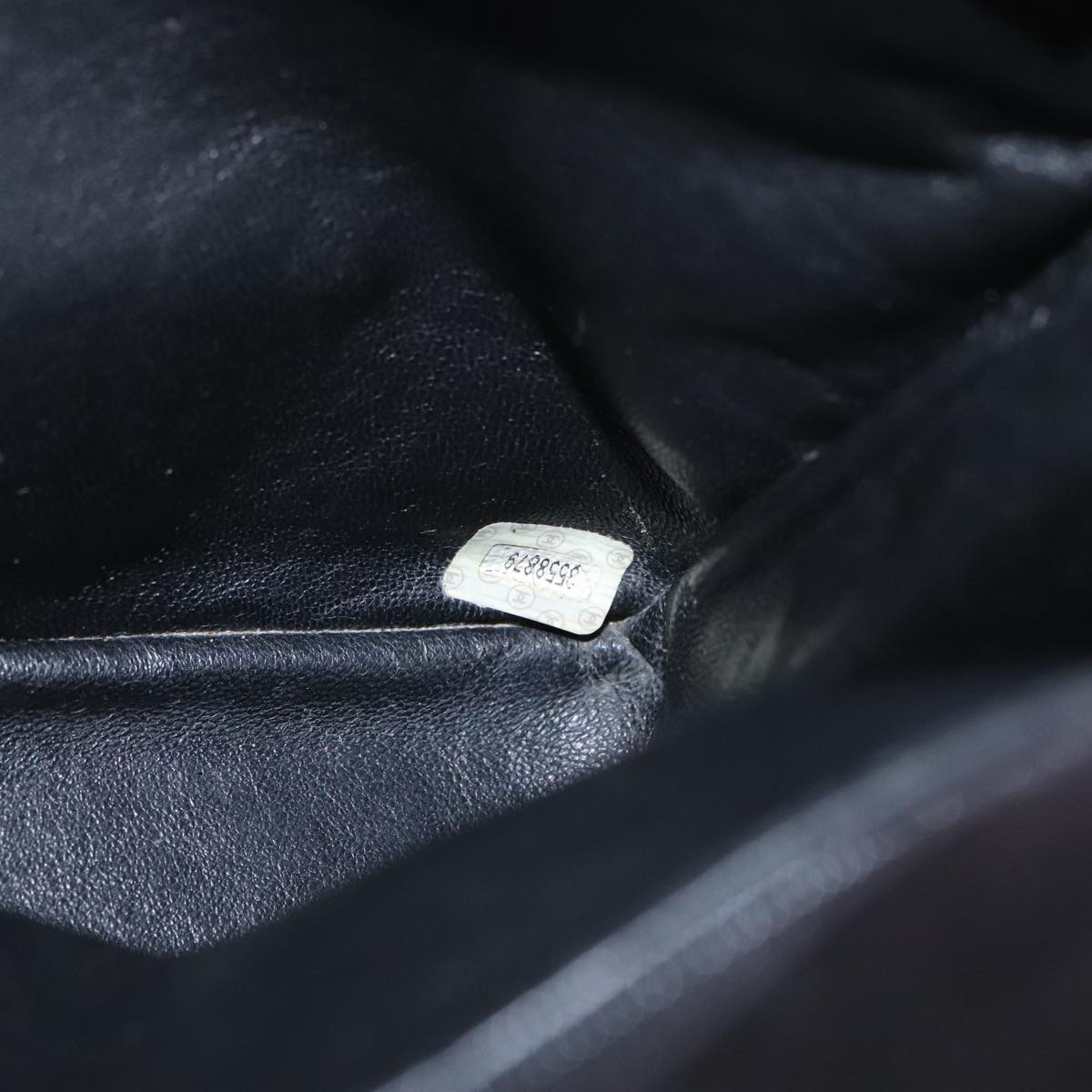 CHANEL Matelasse Tote Bag Lamb Skin Black CC 104982