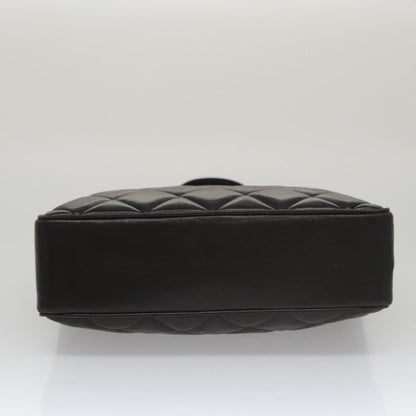 CHANEL Matelasse Tote Bag Lamb Skin Black CC 104982