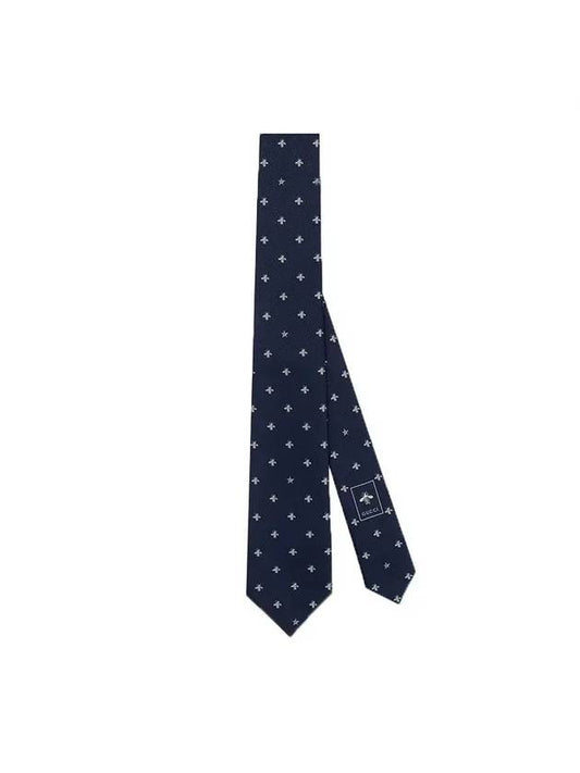 Gucci Bee Silk Tie Navy