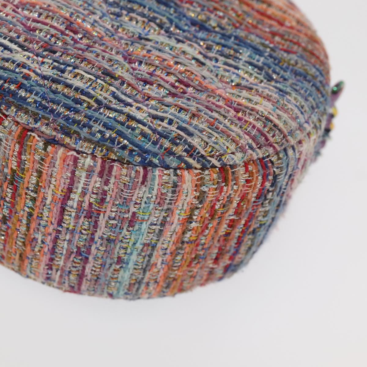 CHANEL Chain Shoulder Bag Tweed Rainbow CC 105332S