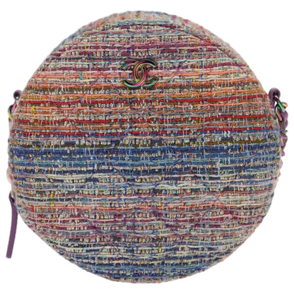 CHANEL Chain Shoulder Bag Tweed Rainbow CC 105332S