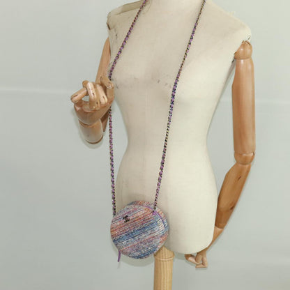 CHANEL Chain Shoulder Bag Tweed Rainbow CC 105332S