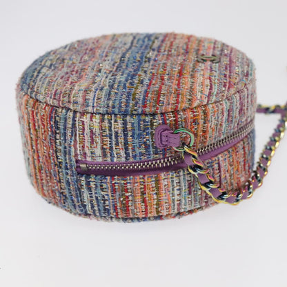 CHANEL Chain Shoulder Bag Tweed Rainbow CC 105332S