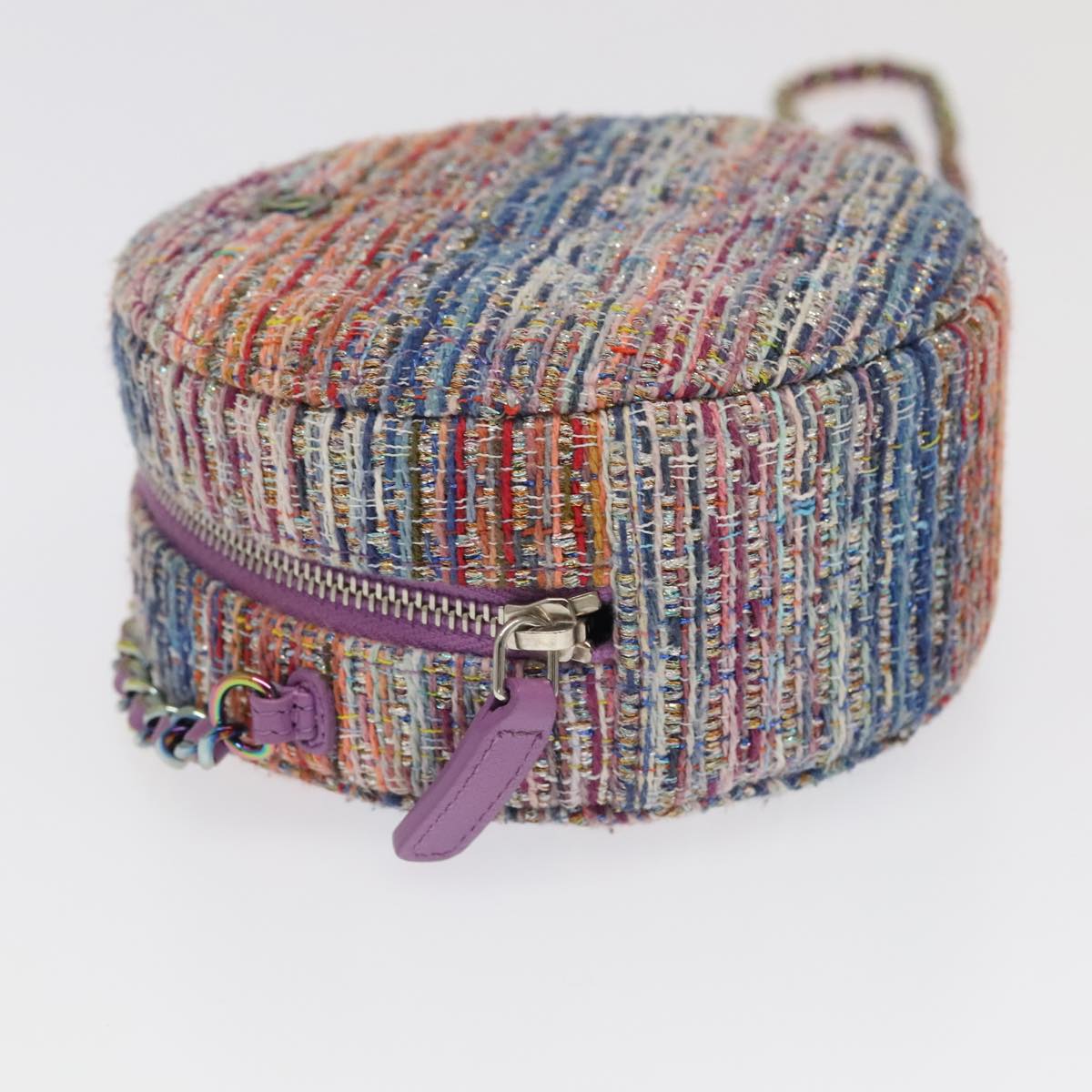 CHANEL Chain Shoulder Bag Tweed Rainbow CC 105332S