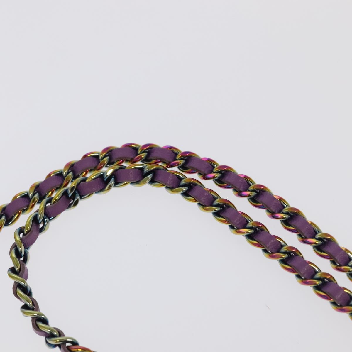 CHANEL Chain Shoulder Bag Tweed Rainbow CC 105332S