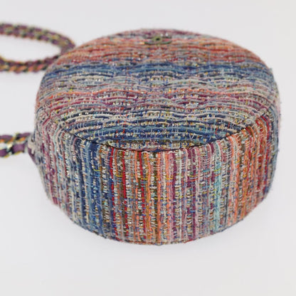 CHANEL Chain Shoulder Bag Tweed Rainbow CC 105332S