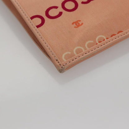 CHANEL Chain COCO Tote Bag Canvas Pink Gold CC 105536
