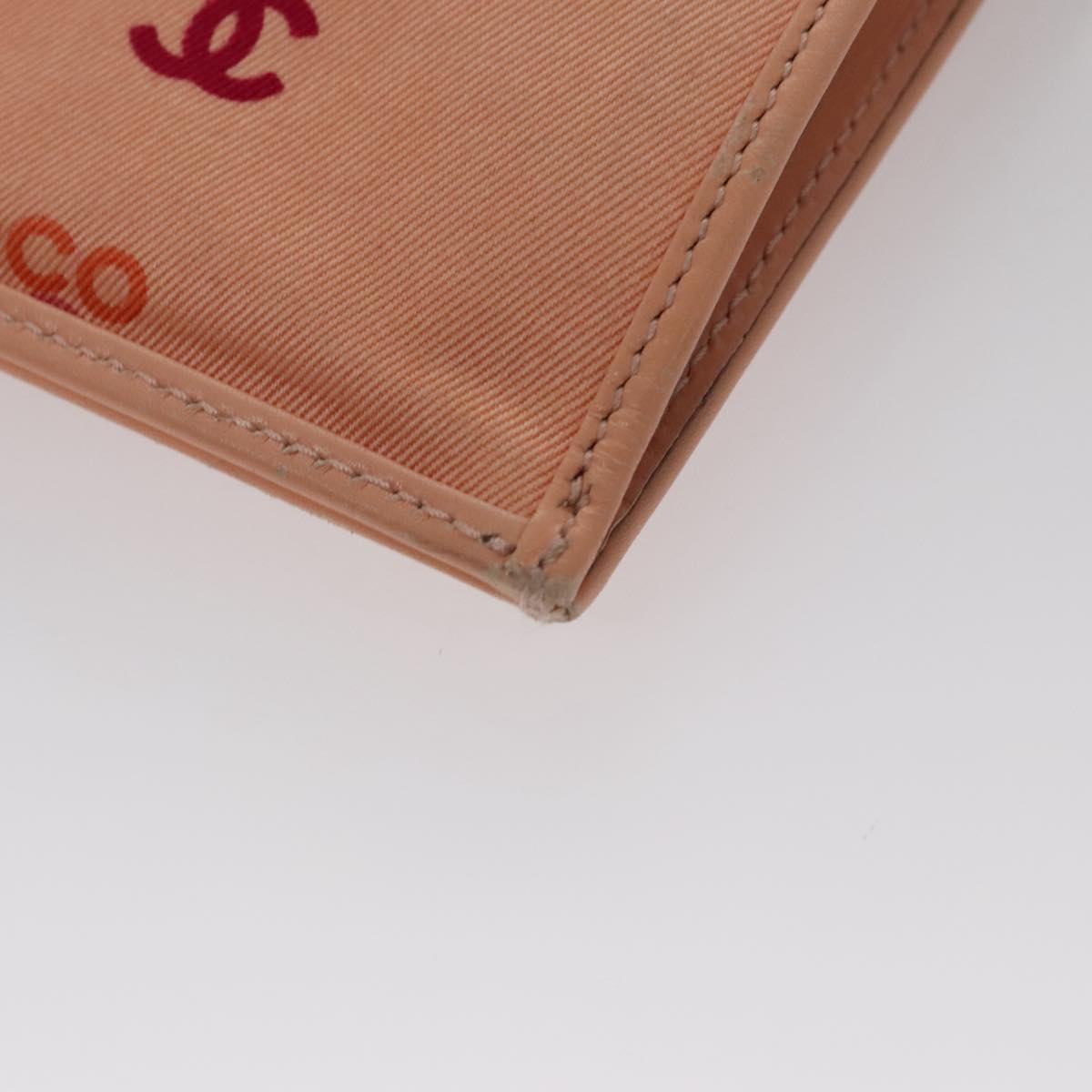 CHANEL Chain COCO Tote Bag Canvas Pink Gold CC 105536