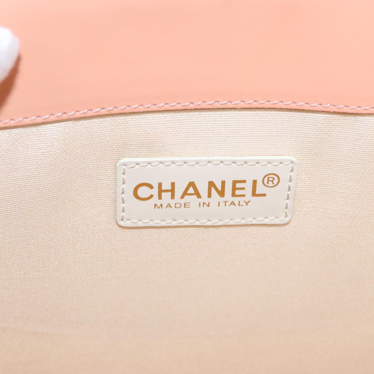 CHANEL Chain COCO Tote Bag Canvas Pink Gold CC 105536