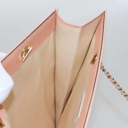 CHANEL Chain COCO Tote Bag Canvas Pink Gold CC 105536
