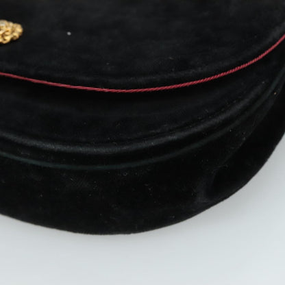 CHANEL Chain Shoulder Bag Suede Black CC 105831