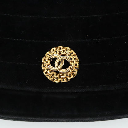 CHANEL Chain Shoulder Bag Suede Black CC 105831