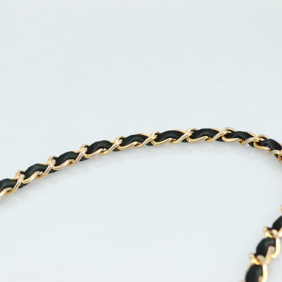 CHANEL Chain Shoulder Bag Suede Black CC 105831