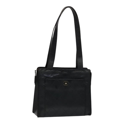 CHANEL Matelasse Shoulder Bag Leather Black CC 105958