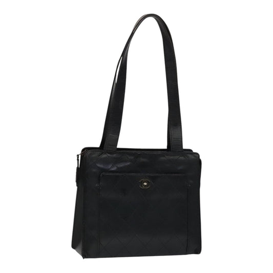 CHANEL Matelasse Shoulder Bag Leather Black CC 105958