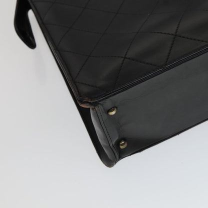 CHANEL Matelasse Shoulder Bag Leather Black CC 105958
