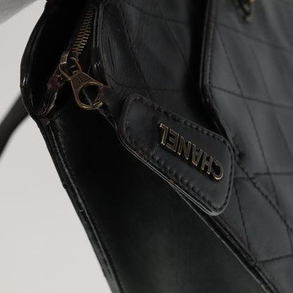CHANEL Matelasse Shoulder Bag Leather Black CC 105958