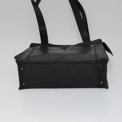 CHANEL Matelasse Shoulder Bag Leather Black CC 105958