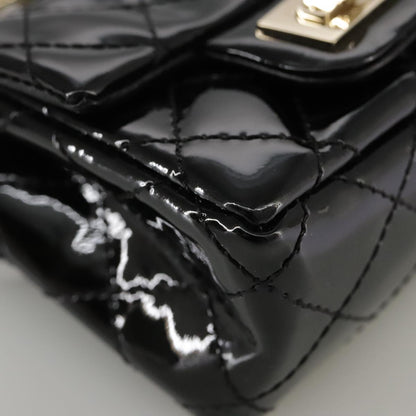 CHANEL Pouch Patent leather Black CC 106201